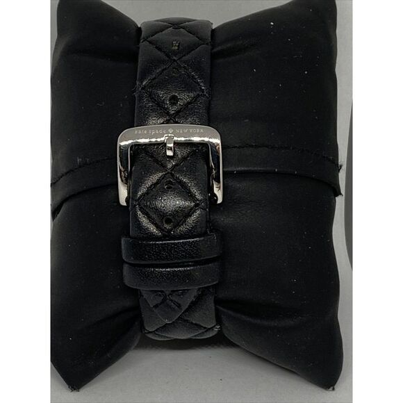 Kate Spade 0008 Women\'s Black Leather Analog White Dial Quartz Wrist Watch BP719 main image 4